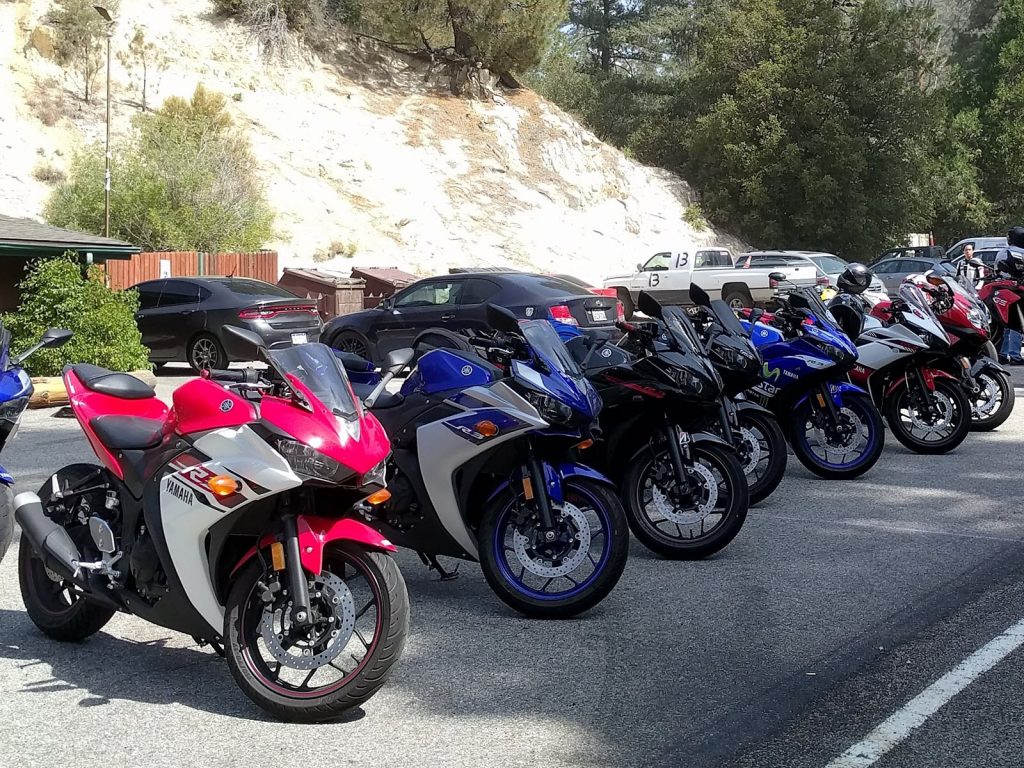 R3 riding group at Newcomb's Ranch on Angeles Crest Highway