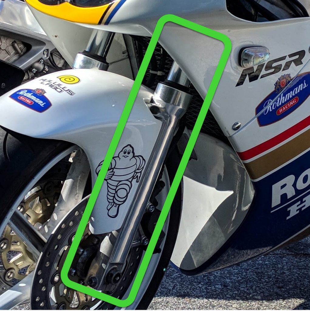 Conventional motorcycle fork